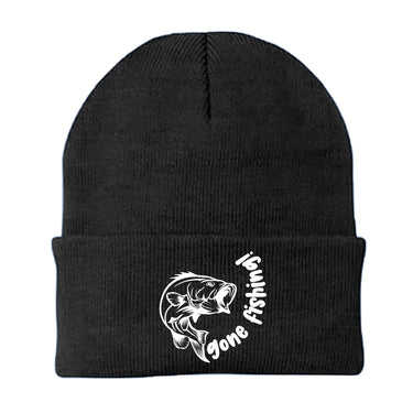 Gone Fishing v1 Embroidered Beanie